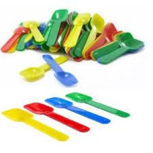 PAZINHA DE SORVETE PLASTICA 25 UNIDADE COLORIDA- PCT