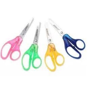 TESOURA ESCOLAR ACRILEX TRANSPARENTE - UN