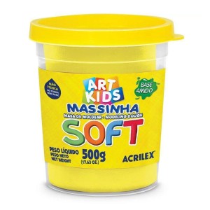 MASSA MODELAR 500G ACRILEX 102/AMARELO - UN
