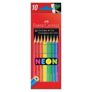 LAPIS 10 CORES FABER CASTELL NEON